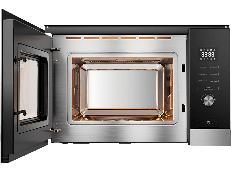 Microondas con grill integrable - Midea MBMTG820H-X, 800 W, 7 potencia, 20 l, Negro — foto 2