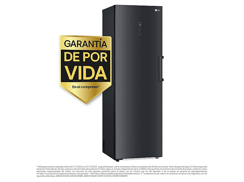 Congelador vertical - LG GFM61MCCSF, 324 l, 186 cm, No Frost, LinearCooling™, Negro — foto 4