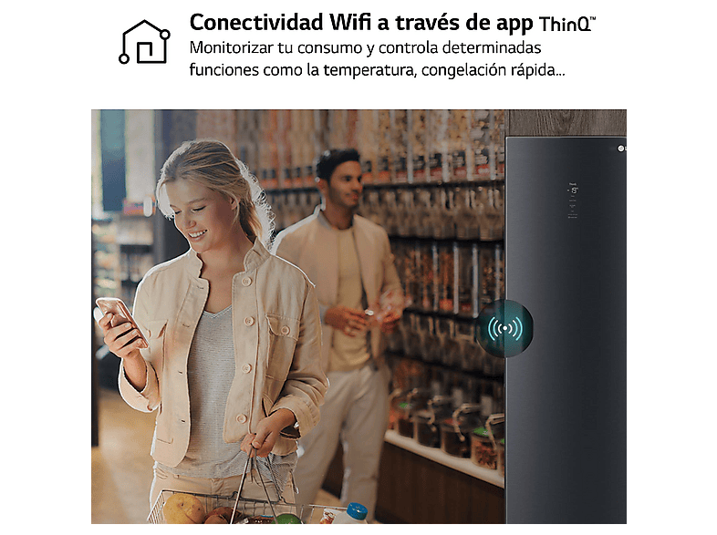 Congelador vertical - LG GFM61MCCSF, 324 l, 186 cm, No Frost, LinearCooling™, Negro — foto 14
