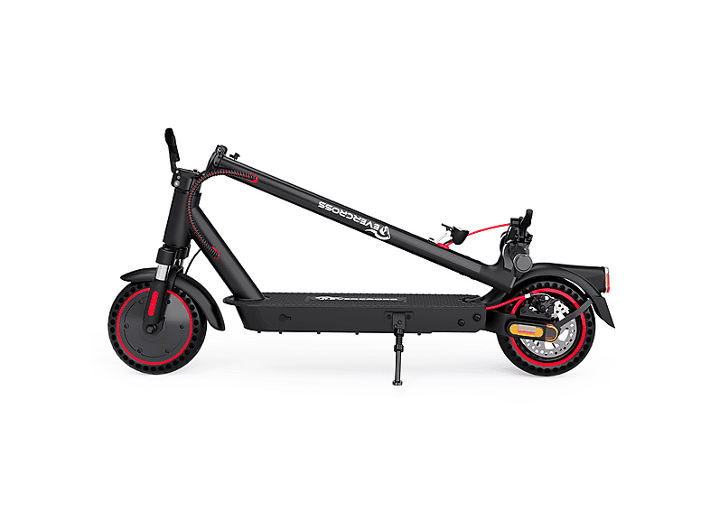Patinete eléctrico - Evercross Tech EV85F homologado, Pot. máx. 350 W, Carga máx. 120 kg, 7800 mAh, Negro rojo — foto 4
