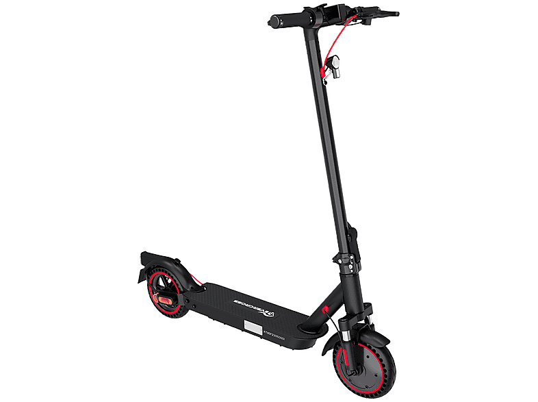 Patinete eléctrico - Evercross Tech EV85F homologado, Pot. máx. 350 W, Carga máx. 120 kg, 7800 mAh, Negro rojo — foto 5