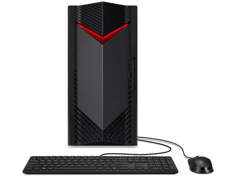 PC gaming - Acer Nitro 50 N50-656, Intel® Core™ i5-14400F, 16GB RAM, 1TB SSD, GeForce RTX™ 3050, Windows 11, Negro