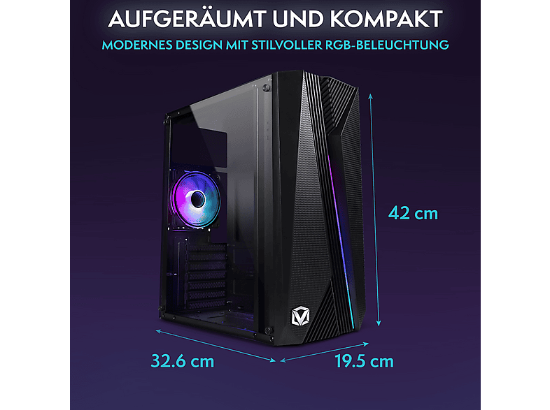 Pack PC Gaming - Vibox I-72, Ryzen 3 3200G, 8 GB RAM, 480 GB SSD, Radeon™ RX Vega 8, Linux, Monitor 22 " Full-HD, Negro — foto 3