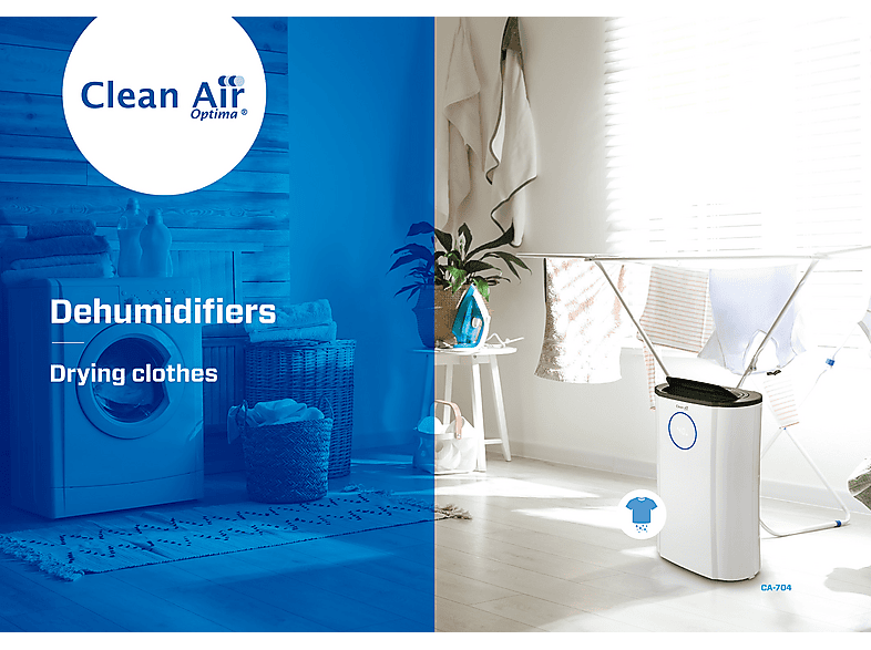 Deshumidificador - Clean Air Optima CA-704, 5 l, 40 m², Blanco — foto 9