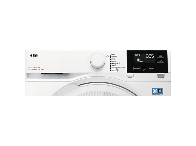 Secadora bomba de calor - AEG TR818A2OB, SensiDry, 8 kg, 10 programas, Blanco — foto 2