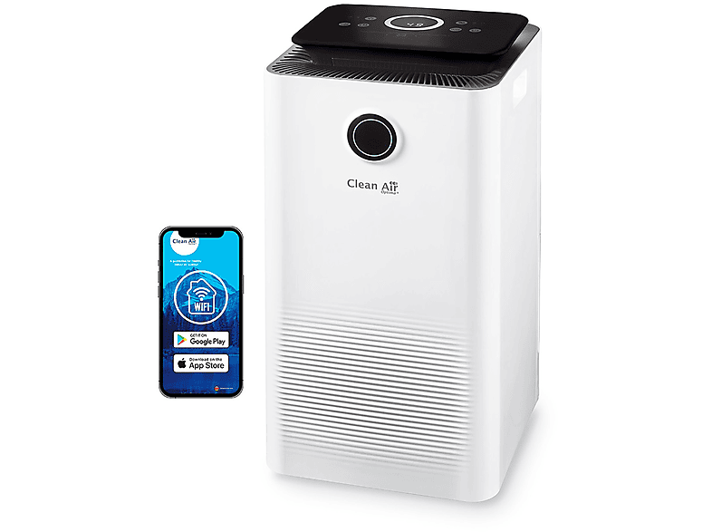 Deshumidificador - Clean Air Optima CA-704 Smart, 3 l, 40 m², Blanco