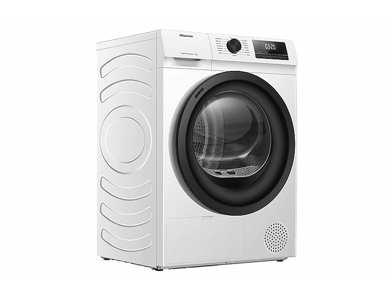 Secadora bomba de calor - Hisense DHQE800BW2 , Eléctrico, 8 kg, 16 programas, Blanco — foto 2