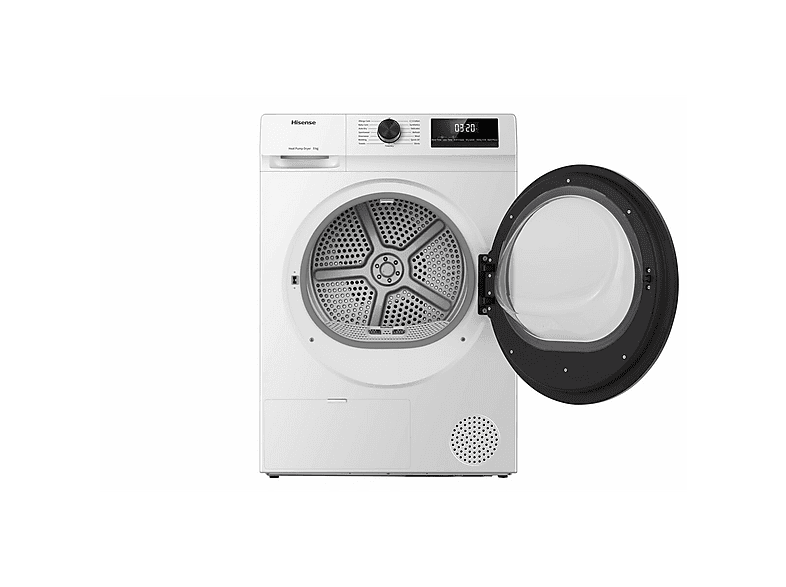 Secadora bomba de calor - Hisense DHQE800BW2 , Eléctrico, 8 kg, 16 programas, Blanco — foto 3