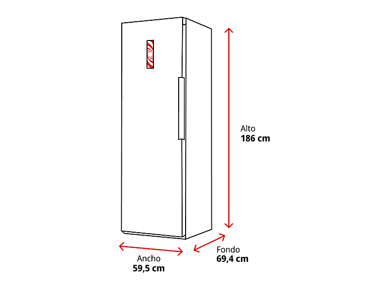 Congelador vertical - Samsung Smart RZ32C7BB6S9/EF, 323 l, 186 cm, All Around Cooling, WiFi, Inox — foto 2