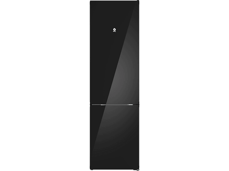Frigorífico combi - Balay 3KFD855NI, Total No Frost, 203 cm, 363 l, Cristal Negro