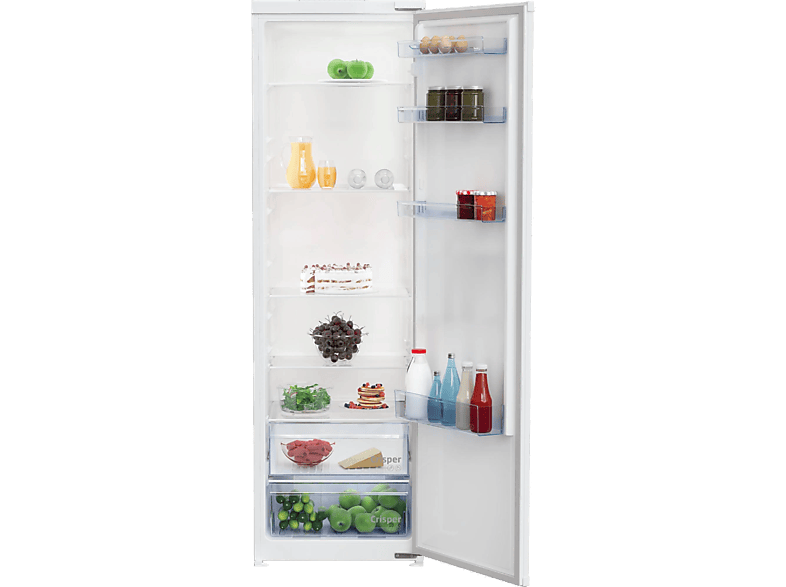 Frigorífico una puerta integrable - Beko BSSA315K4SN, Cíclico, 177.5 cm, 309 l, Sin panelar