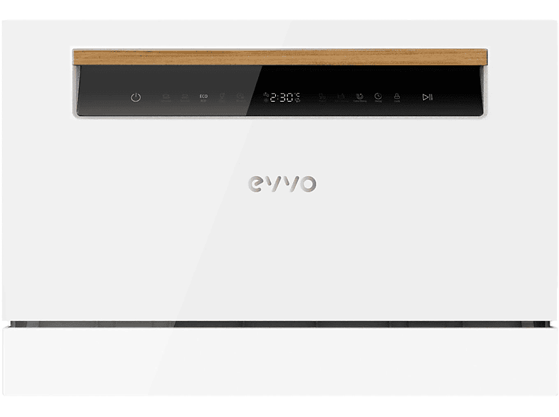 Lavavajillas compacto MINI D - Evvo, EVVO, Encimera, 7 programas, Blanco