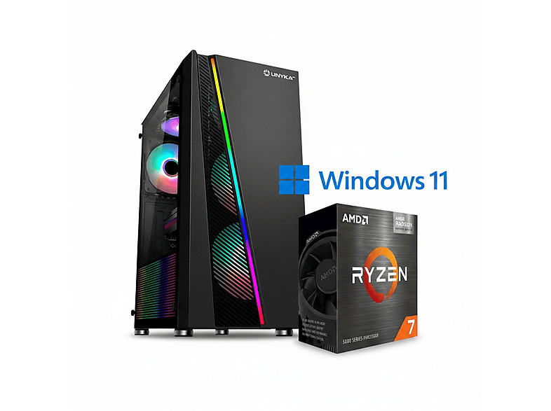 PC Gaming - Joybe Computers AMD Ryzen 7 5700G / RAM 32 GB / M.2 Nvme 512 GB SSD / Graphics AMD Radeón RX Vega 8, 32 GB RAM, Radeon™ RX Vega 8, Negro