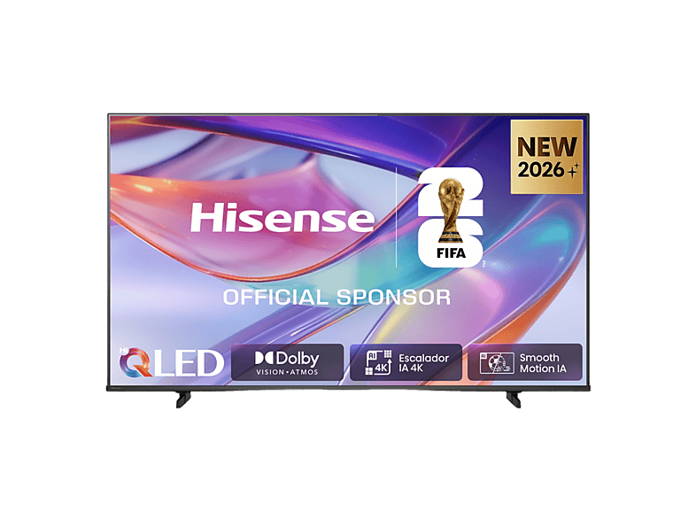 TV QLED 43" - Hisense 43E7S, QLED 4K, Escalador 4K IA, Modo Juego Plus, Dolby Visión IQ, Negro