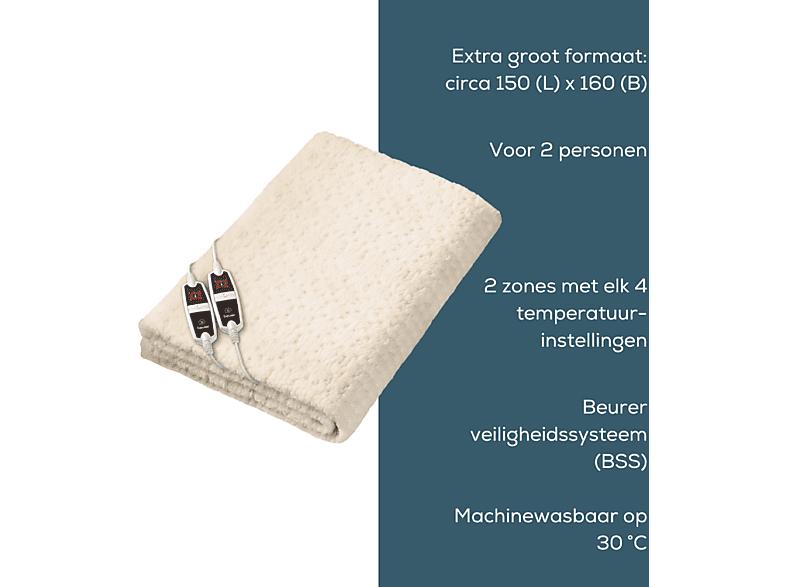 Calientacamas - Beurer 31912, 60 W, Beige — foto 5
