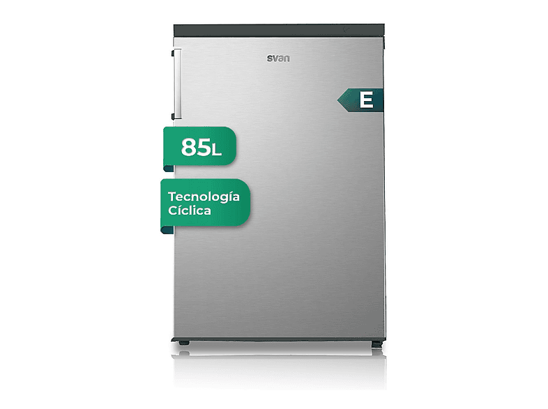 Congelador vertical - Svan SCV855500EX, 85 l, 845 mm, Inox