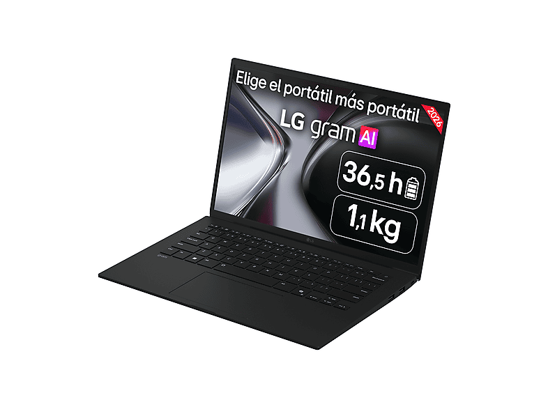 Portátil - LG Gram 14Z90U-G.AU88BN Copilot+ PC, 14" WUXGA, Intel® Core™ Ultra 7 355 49 TOPS, 32 GB RAM, 1 TB SSD, Windows 11 Home, Sin cargador — foto 2