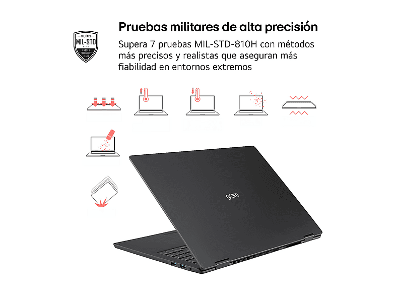 Portátil - LG Gram 14Z90U-G.AU88BN Copilot+ PC, 14" WUXGA, Intel® Core™ Ultra 7 355 49 TOPS, 32 GB RAM, 1 TB SSD, Windows 11 Home, Sin cargador — foto 8