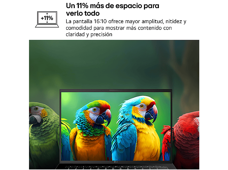 Portátil - LG Gram 14Z90U-G.AU88BN Copilot+ PC, 14" WUXGA, Intel® Core™ Ultra 7 355 49 TOPS, 32 GB RAM, 1 TB SSD, Windows 11 Home, Sin cargador — foto 9