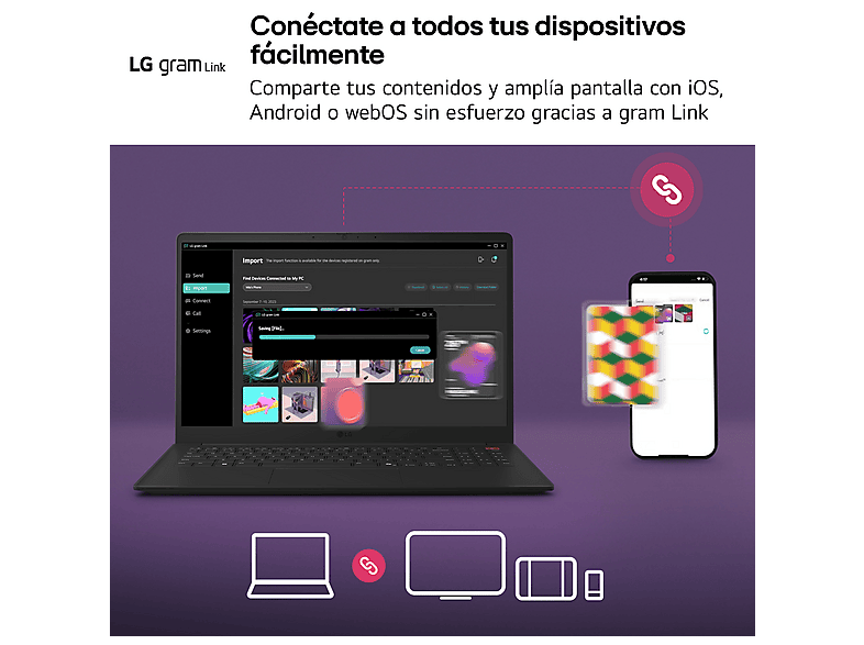 Portátil - LG Gram 14Z90U-G.AU88BN Copilot+ PC, 14" WUXGA, Intel® Core™ Ultra 7 355 49 TOPS, 32 GB RAM, 1 TB SSD, Windows 11 Home, Sin cargador — foto 13