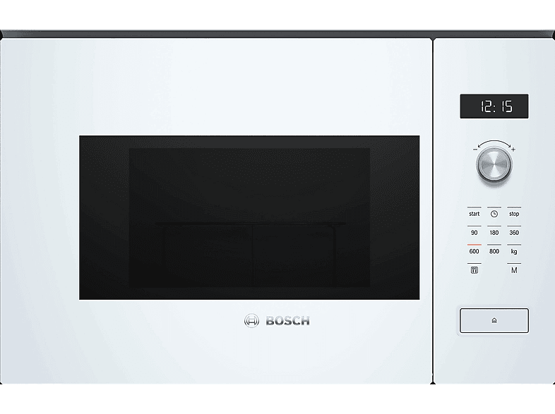 Microondas integrable - Bosch BFL524MW0, 800 W, 5 potencia, 20 l, Blanco — foto 1