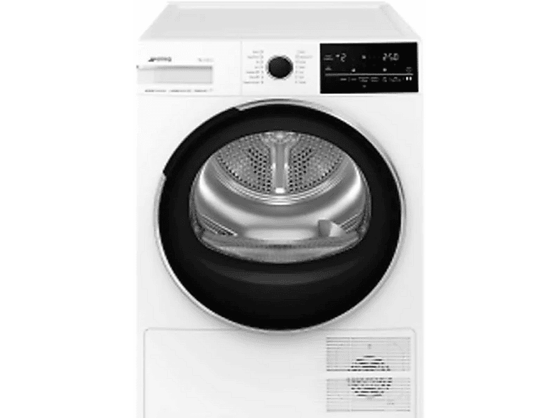 Secadora bomba de calor - Smeg DNP93SLES, Eléctrico, 9 kg, 14 programas, Blanco — foto 1