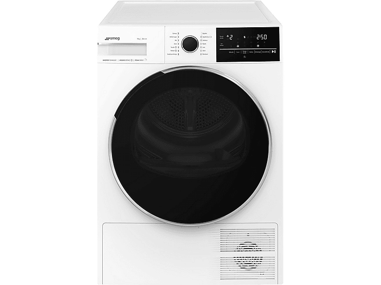 Secadora bomba de calor - Smeg DNP93SLES, Eléctrico, 9 kg, 14 programas, Blanco — foto 3