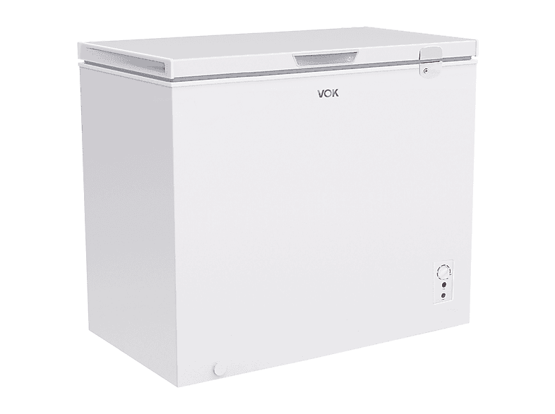 Congelador horizontal - Vok EVF-291CDEW, Capacidad 291 l, Función dual, Cerradura, 83,5 cm, Blanco