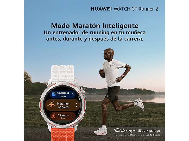 Smartwatch - Huawei WATCH GT Runner 2, Reloj Inteligente con GPS UltraPreciso en runnning, 14 días Autonom, Maratón Mode, 5ATM, ECG, Pago NFC, Naranja — foto 8
