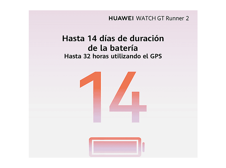 Smartwatch - Huawei WATCH GT Runner 2, Reloj Inteligente con GPS UltraPreciso en runnning, 14 días Autonom, Maratón Mode, 5ATM, ECG, Pago NFC, Naranja — foto 11