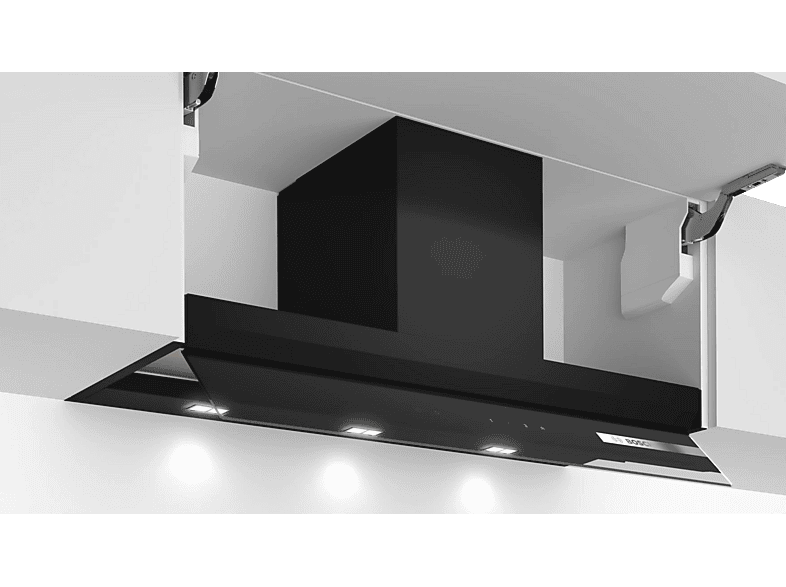 Campana decorativa - Bosch DBB97AM60, 3 velocidades, 460 m³/h, 897 mm, Negro