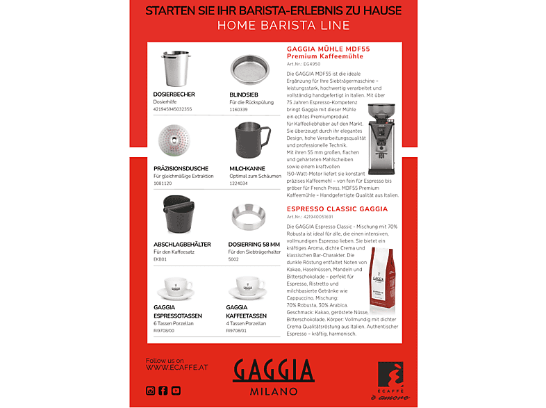 Cafetera express - Gaggia E24, 15 bar, 1200 W, 2 tazas, Plata — foto 5