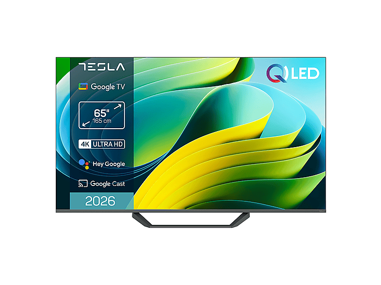 TV QLED 65 - Tesla Smart TV 65" QLED Q65E655GUS, Full-HD, Gris