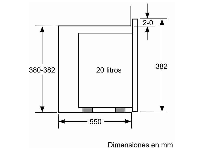 Microondas integrable - Balay 3CP5002N3, 1 kW, 5 niveles potencia, 20 l — foto 8
