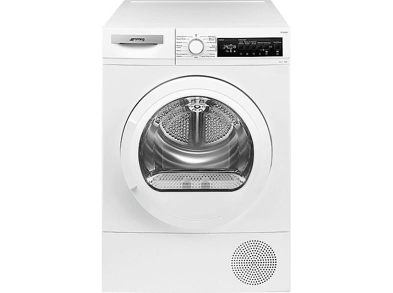 Secadora bomba de calor - Smeg DT282ES, Eléctrica, 8 kg, 15 programas, Blanco